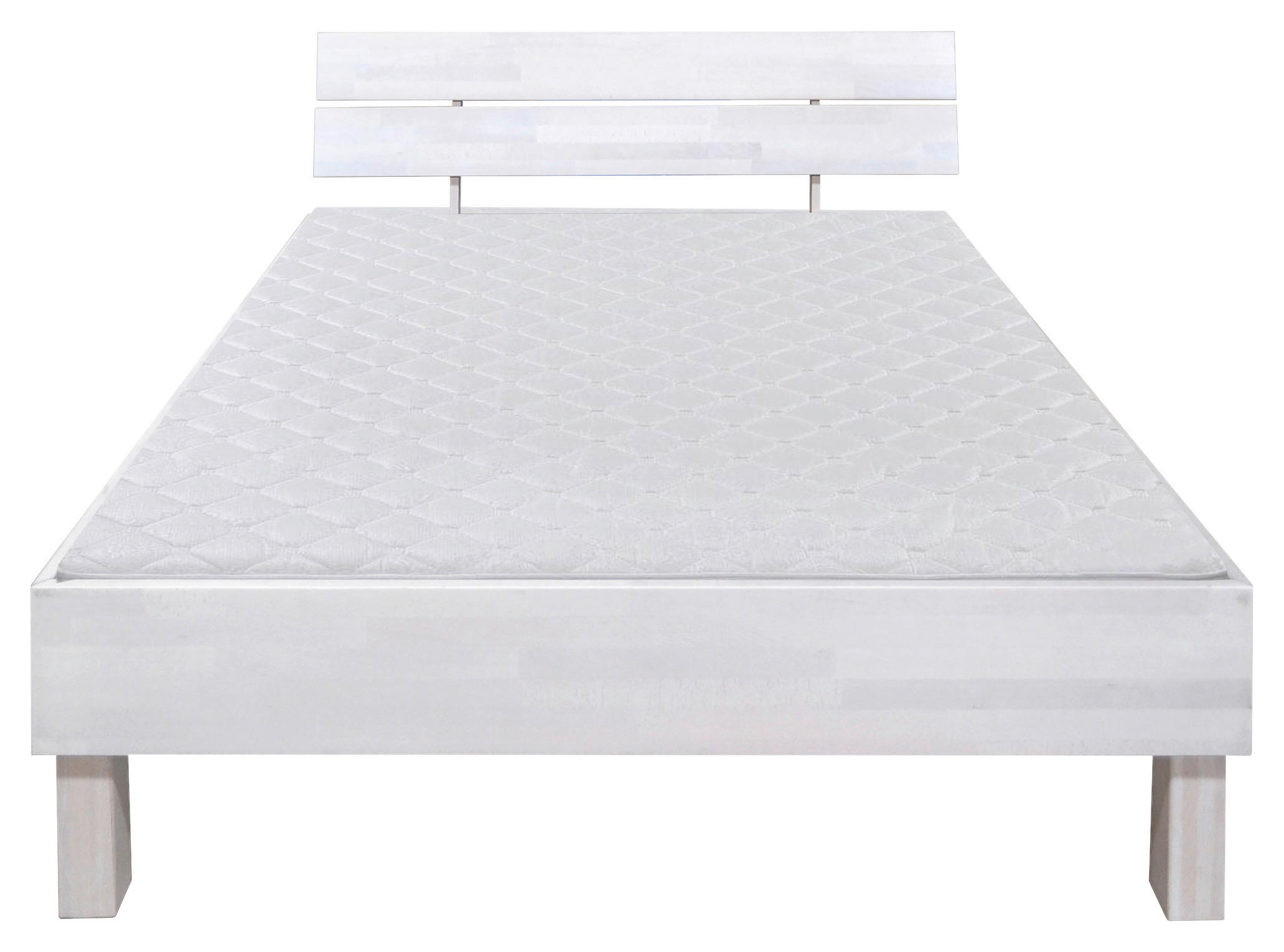 POSTEĽ, 120/200 cm biela - biela, Natur, drevo (120/200cm) - Carryhome
