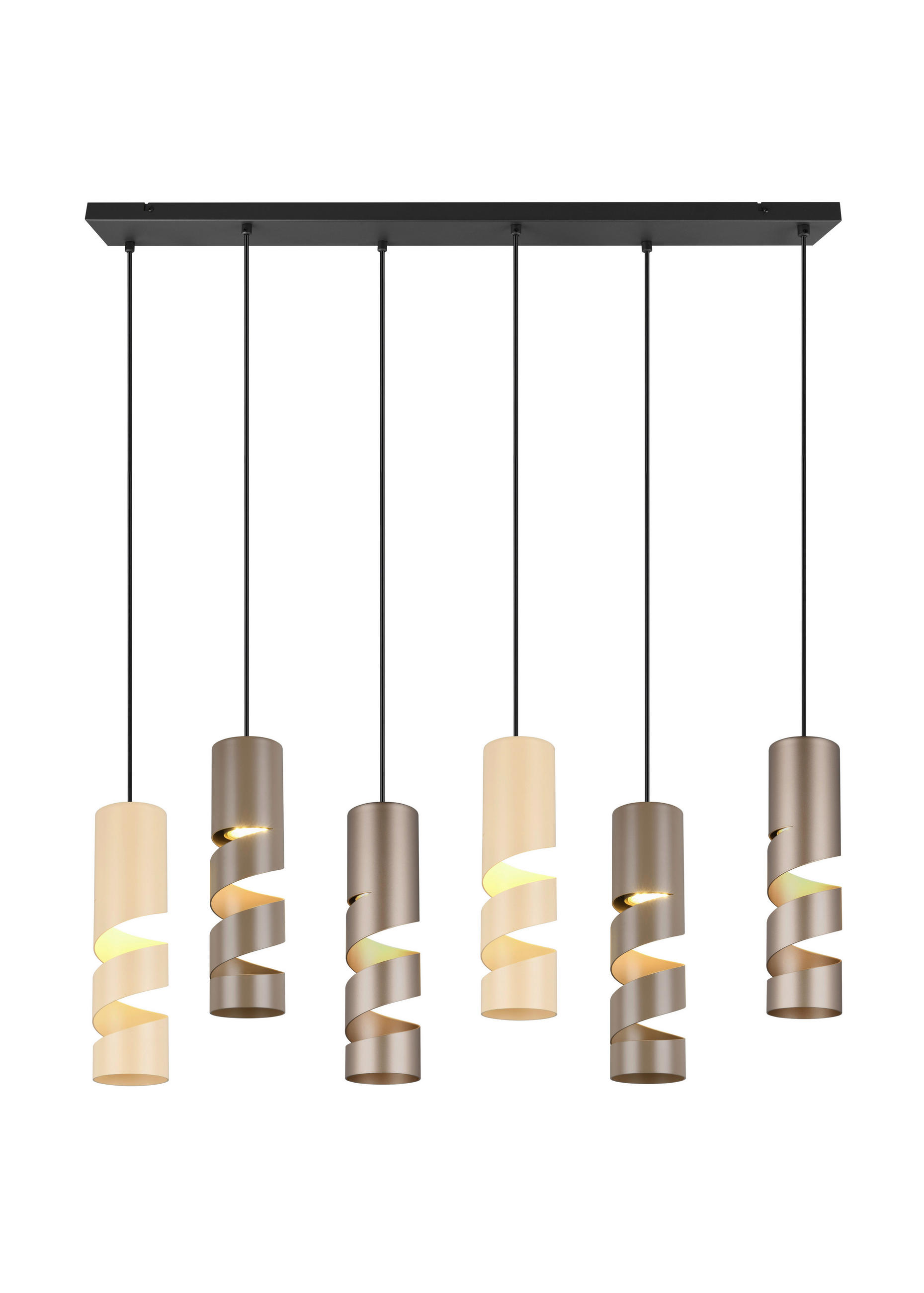 Trio Leuchten Pendelleuchte Braun, Mehrfarbig, Taupe, Beige 14x150x100 cm