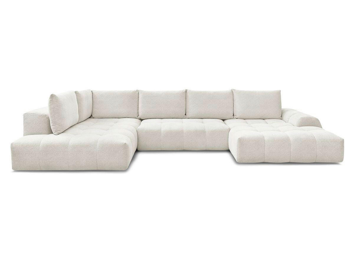 ECKSCHLAFSOFA EVEREST  mit Rücken echt, Armteil links, Armteil rechts Flachgewebe Weiß  - Schwarz/Weiß, MODERN, Kunststoff/Textil (212/423/198cm)
