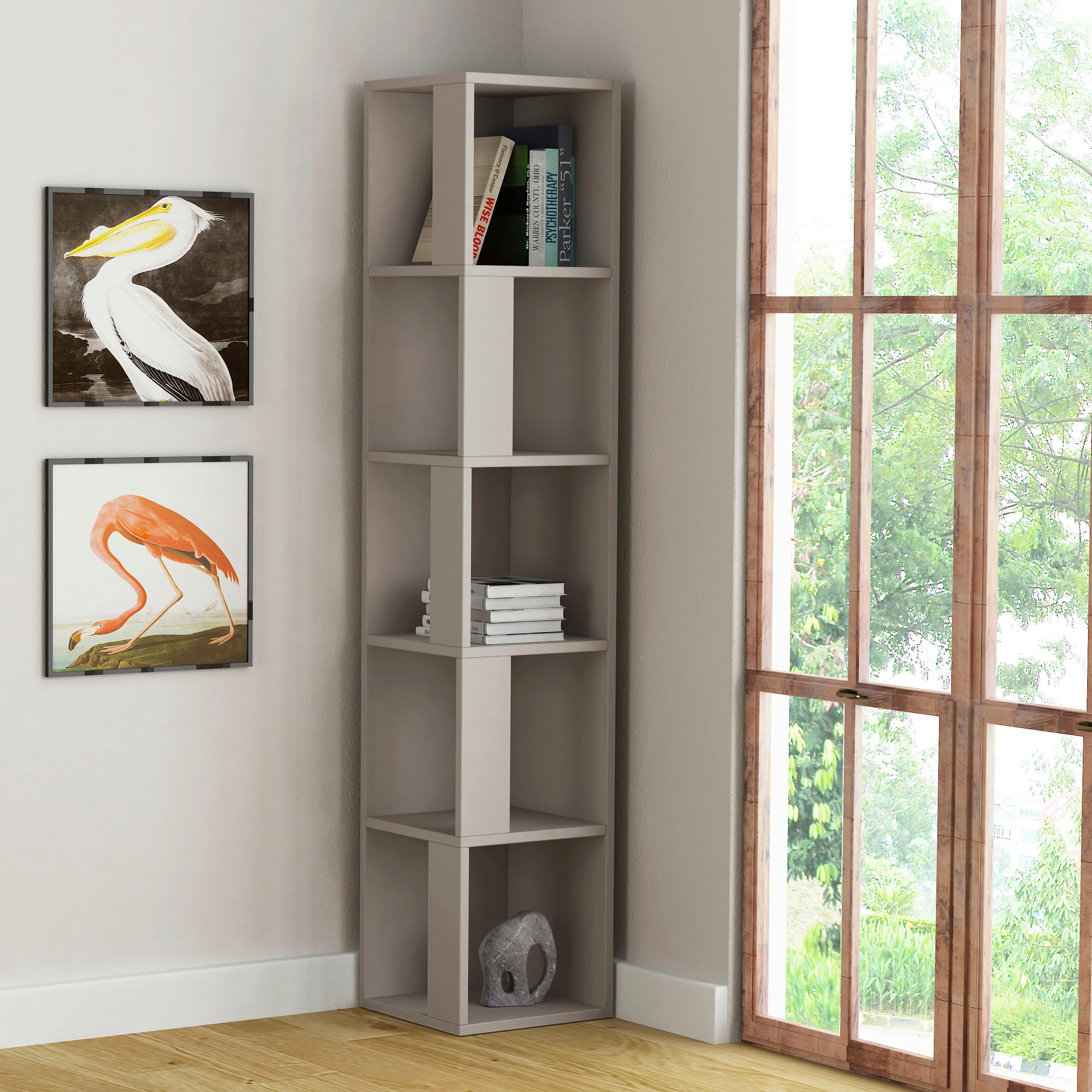 ECKREGAL in 32/159/32 cm Beige  - Beige, Design, Holzwerkstoff (32/159/32cm) - Livetastic