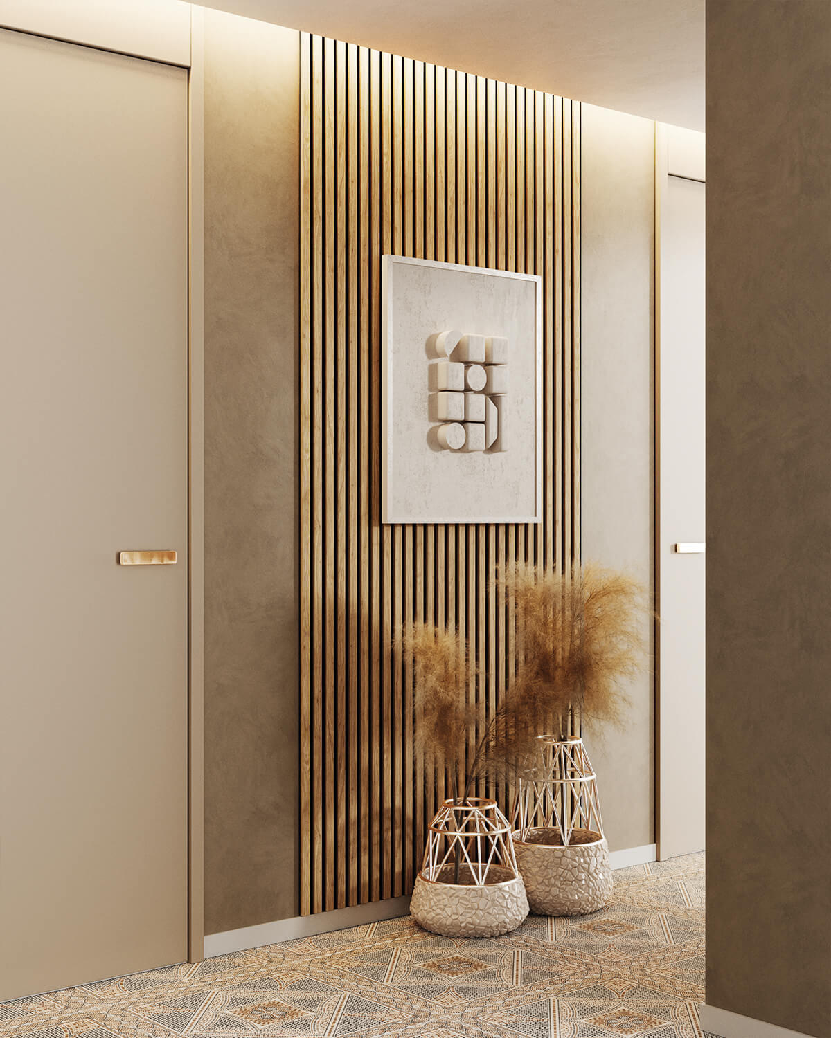 AKUSTIČNI MDF PANEL    30/260 cm       bež  - bež, Basics, leseni material (30/260cm)