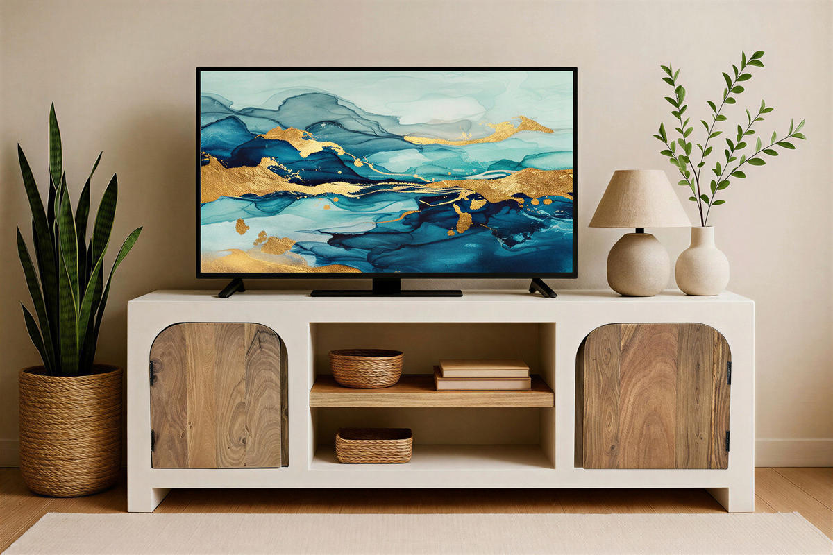 LOWBOARD  150/60/40 cm   - Naturfarben/Weiß, Design, Holz/Holzwerkstoff (150/60/40cm) - MID.YOU