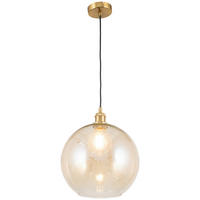 HÄNGELEUCHTE 30/137,5 cm  - Bernsteinfarben, Trend, Glas/Metall (30/137,5cm) - Novel