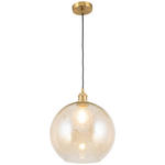 HÄNGELEUCHTE 30/137,5 cm  - Bernsteinfarben, Trend, Glas/Metall (30/137,5cm) - Novel