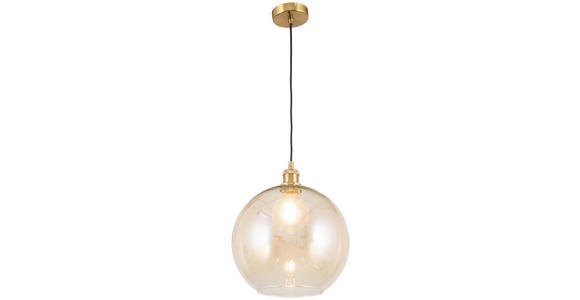 HÄNGELEUCHTE 30/137,5 cm  - Bernsteinfarben, Trend, Glas/Metall (30/137,5cm) - Novel