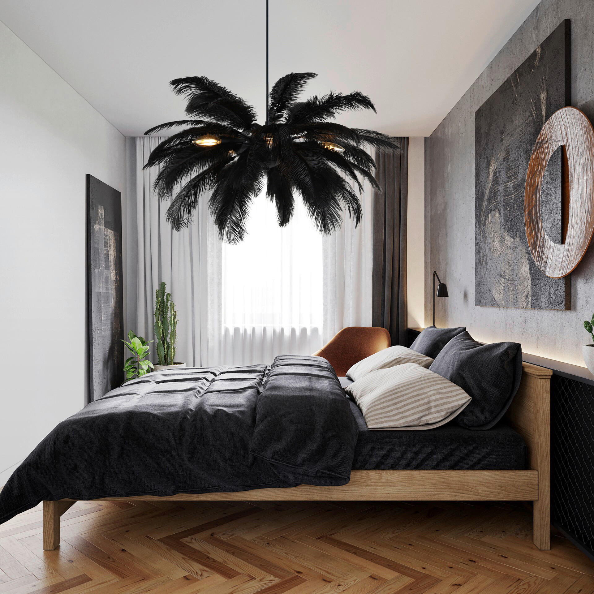 HÄNGELEUCHTE 55/120 cm   - Schwarz, Trend, Textil/Metall (55/120cm) - Novel
