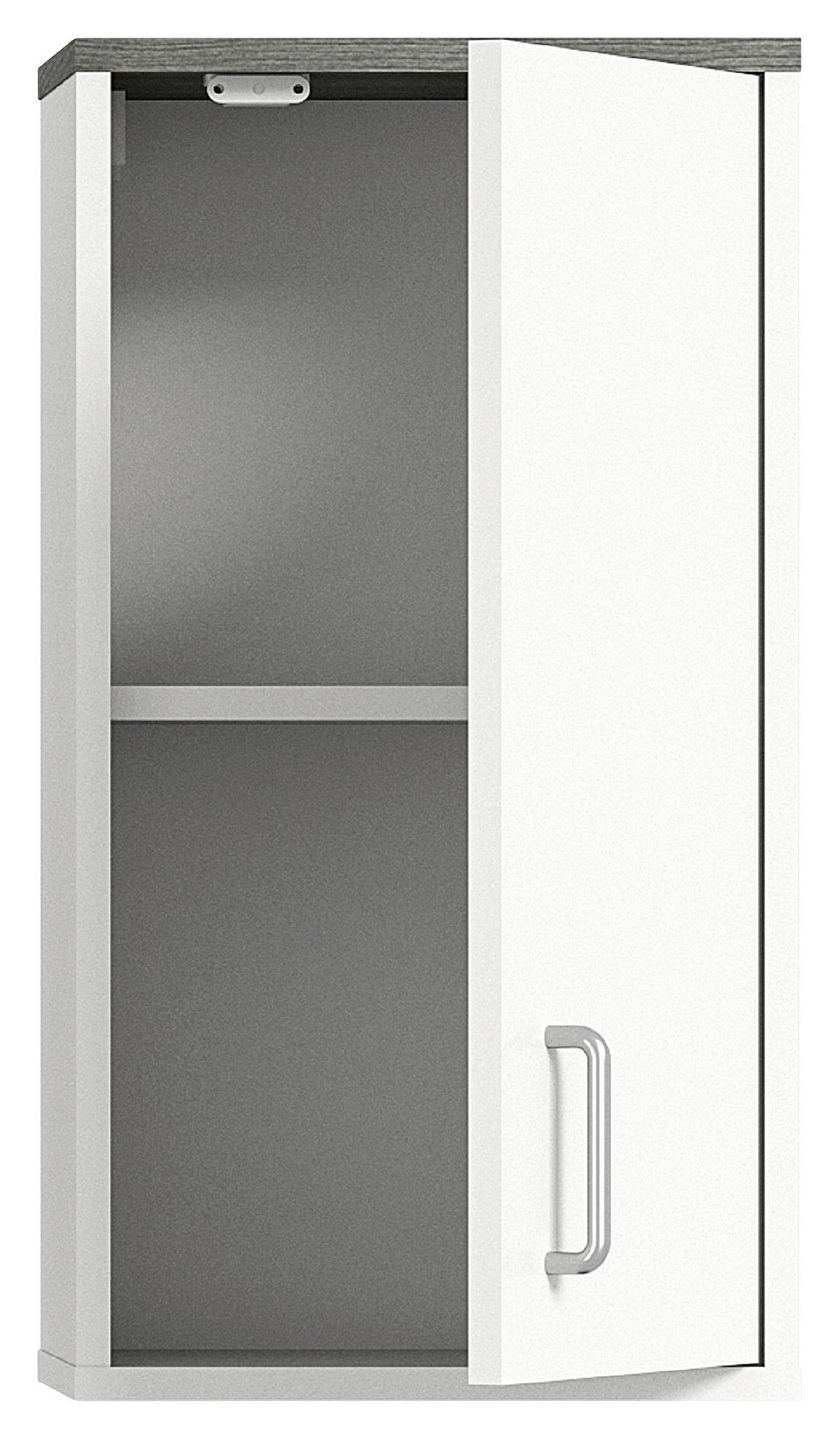 HÄNGESCHRANK 32/60/21 cm  - Silberfarben/Weiß, MODERN, Holzwerkstoff/Kunststoff (32/60/21cm) - Xora
