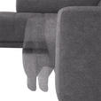 ECKSOFA  in Mikrofaser Grau  207/301 cm  - Schwarz/Grau, Design, Textil/Metall (207/301cm) - Xora