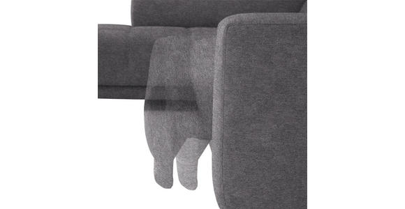 ECKSOFA  in Mikrofaser Grau  207/301 cm  - Schwarz/Grau, Design, Textil/Metall (207/301cm) - Xora