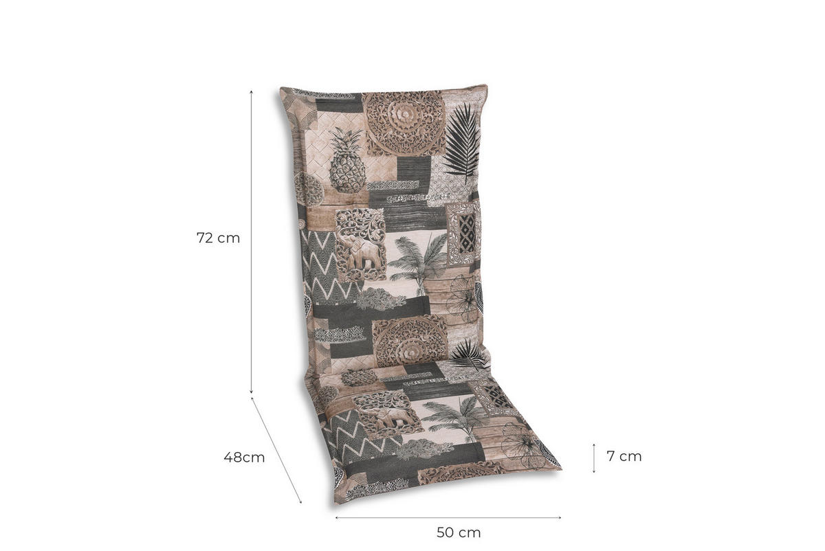 SESSELAUFLAGENSET in Beige Federn  - Beige, Basics, Textil (50/7/120cm)