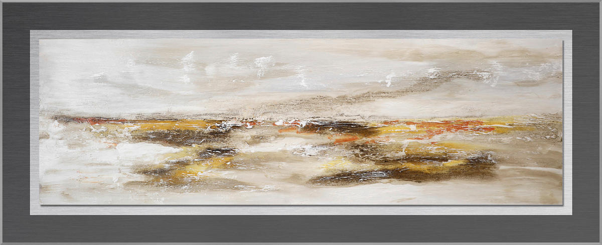 METALLBILD 125,7/50,7 cm  - Silberfarben/Multicolor, Design, Holzwerkstoff/Metall (125,7/50,7cm) - Monee