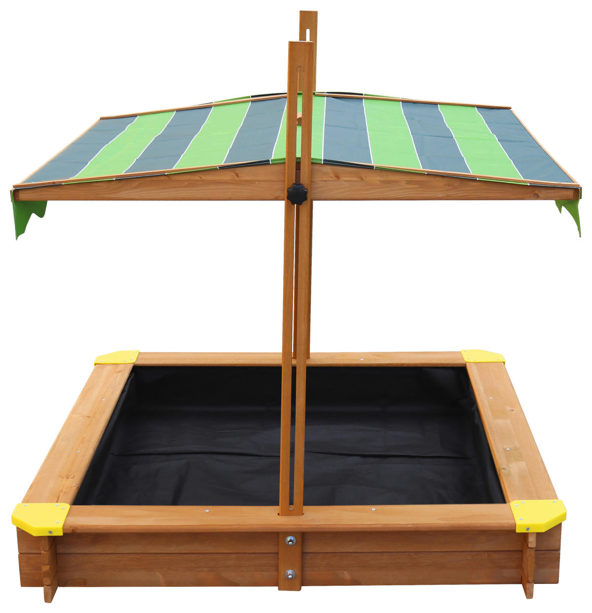 SANDKASTEN  - Braun/Grün, KONVENTIONELL, Holz/Textil (118/118/118cm) - Ambia Garden