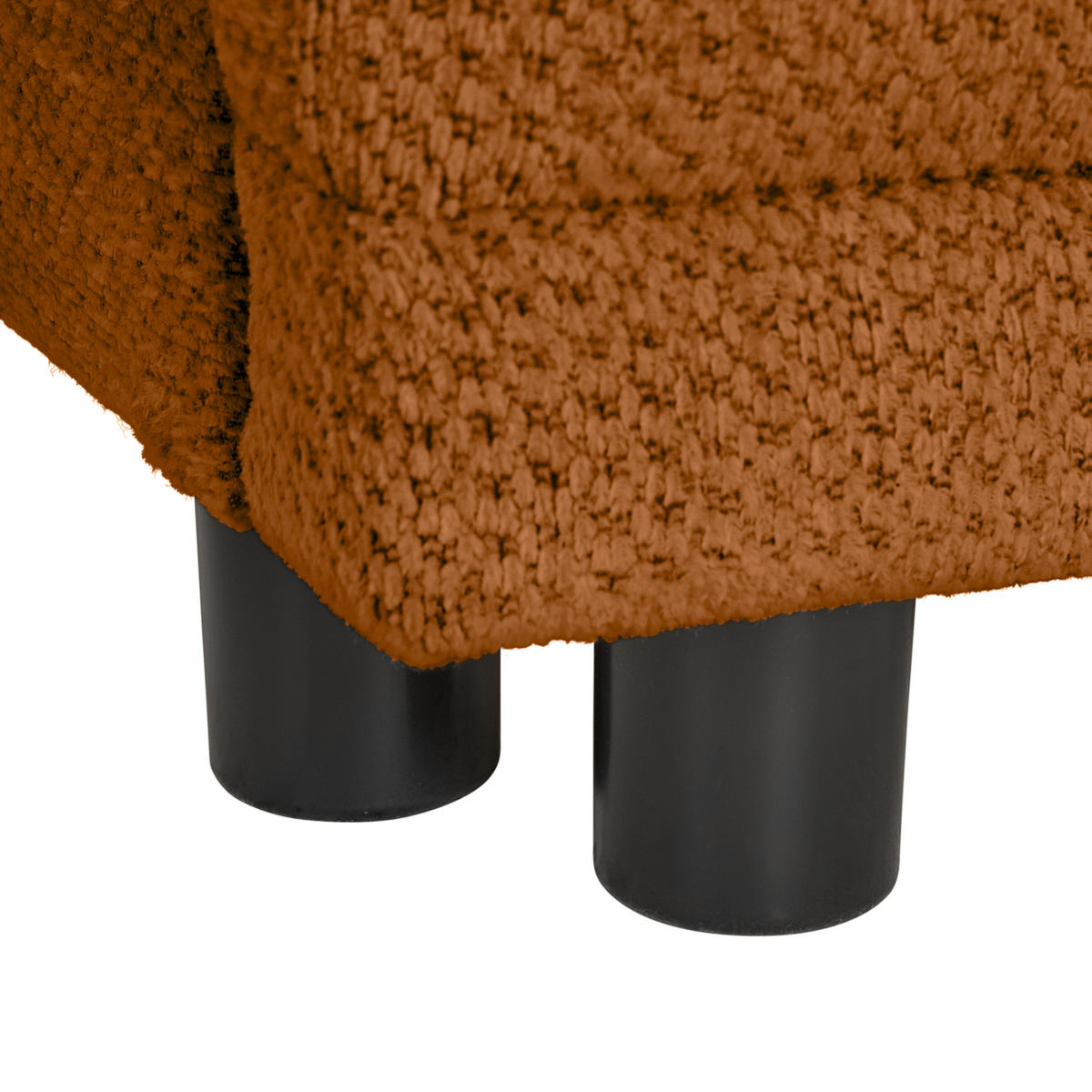 SCHLAFSOFA  mit Stoffauswahl, Liegefunktion, Schlafen auf Sitzhöhe, Rücken echt Chenille Rostfarben  - Rostfarben/Schwarz, KONVENTIONELL, Kunststoff/Textil (201/72/98cm) - Carryhome