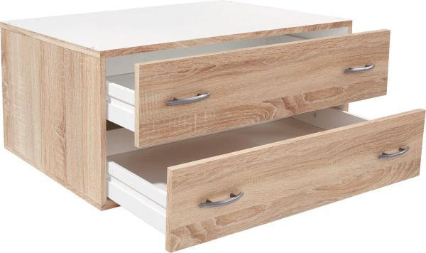 MINIBYRÅ  81/33/52 cm  - ekfärgad, Klassisk, trämaterial (81/33/52cm) - Best Price