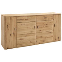 SIDEBOARD  in 186/90/44 cm  - Eichefarben/Silberfarben, Design, Holz/Metall (186/90/44cm) - Livetastic