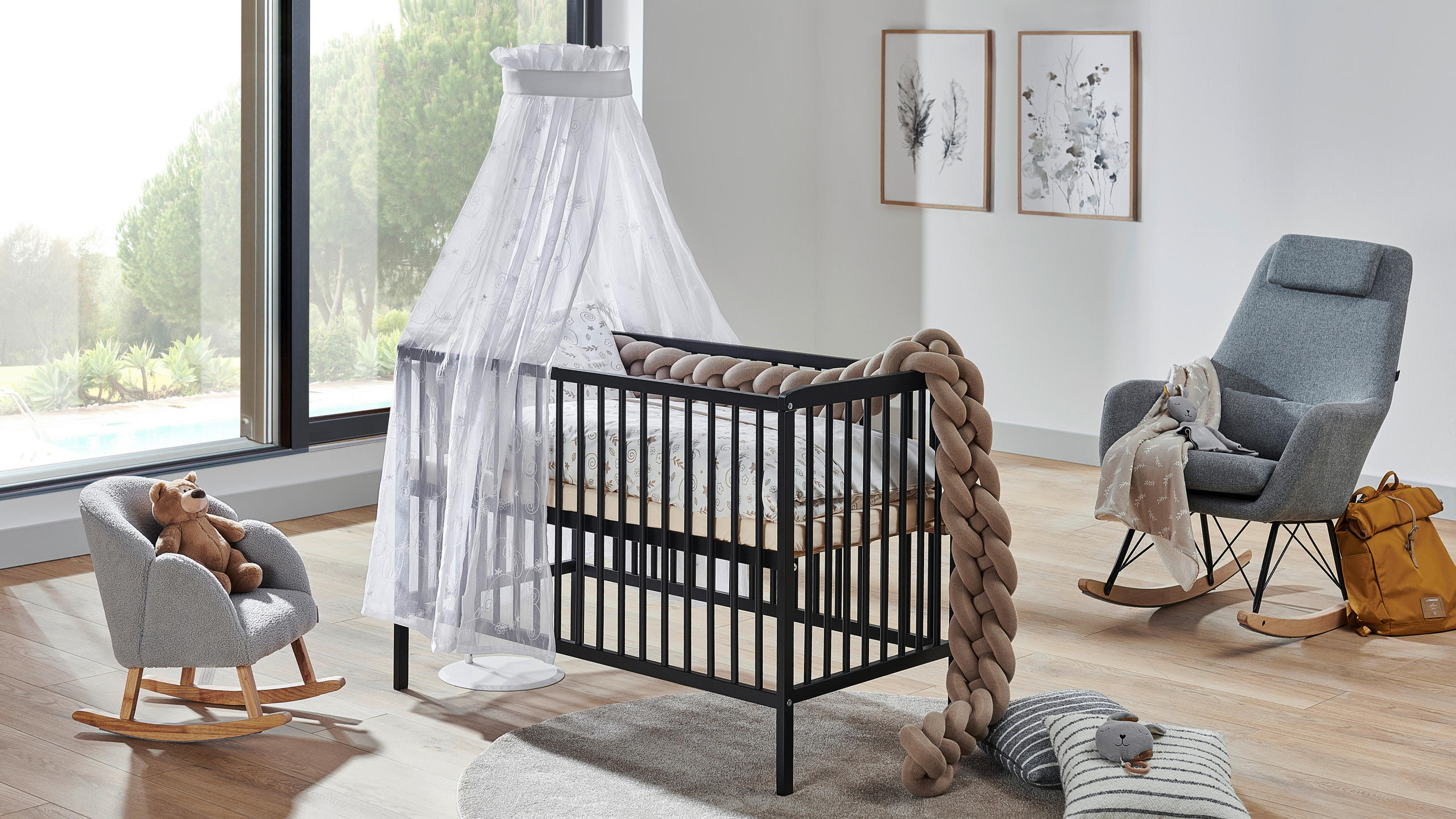 SPJÄLSÄNG Katja  125/65/86 cm   - svart, Lifestyle, trä (125/65/86cm) - Jimmylee
