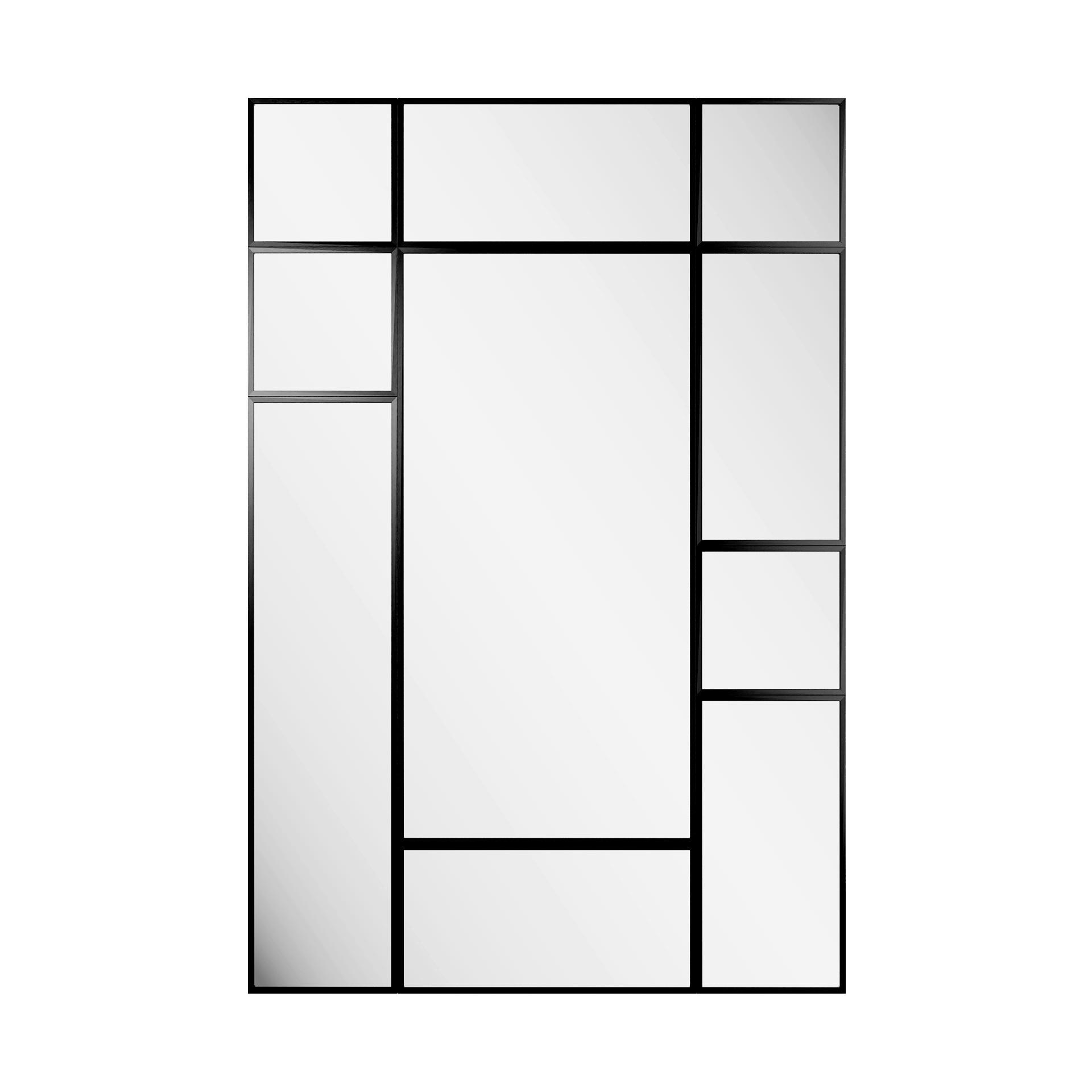DEKOSPIEGEL    in rechteckig  - Schwarz, Basics, Glas/Holz (140/210/2,5cm)