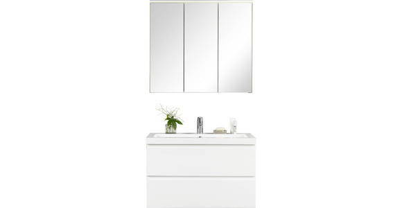 BADEZIMMER in 85 cm - Weiß, Design, Glas/Holzwerkstoff (85cm) - Novel