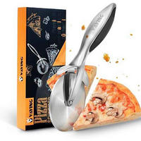 SEKAČ ZA PICU - boja nerđajućeg čelika/crna, Osnovno, metal/plastika (7/18cm)