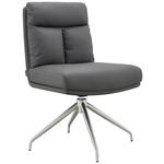 STUHL  in Edelstahl Mikrofaser Metall, Textil  - Edelstahlfarben/Grau, Design, Textil/Metall (51,5/89,5/65cm) - Novel