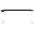 SCHREIBTISCH 180/80/72-118 cm  in Graphitfarben, Weiß  - Graphitfarben/Weiß, MODERN, Holzwerkstoff/Metall (180/80/72-118cm) - Novel