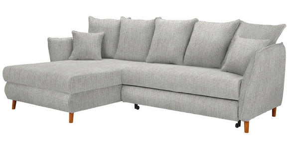ECKSOFA in Webstoff Beige 284/162 cm - Eichefarben/Beige, KONVENTIONELL, Holz/Textil (284/162cm) - Carryhome