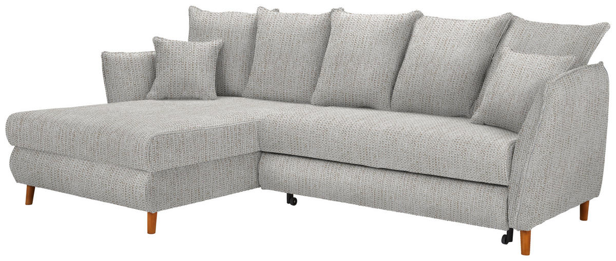HÖRNSOFFA i vävt tyg beige  - beige/ekfärgad, Klassisk, trä/textil (284/162cm) - MID.YOU