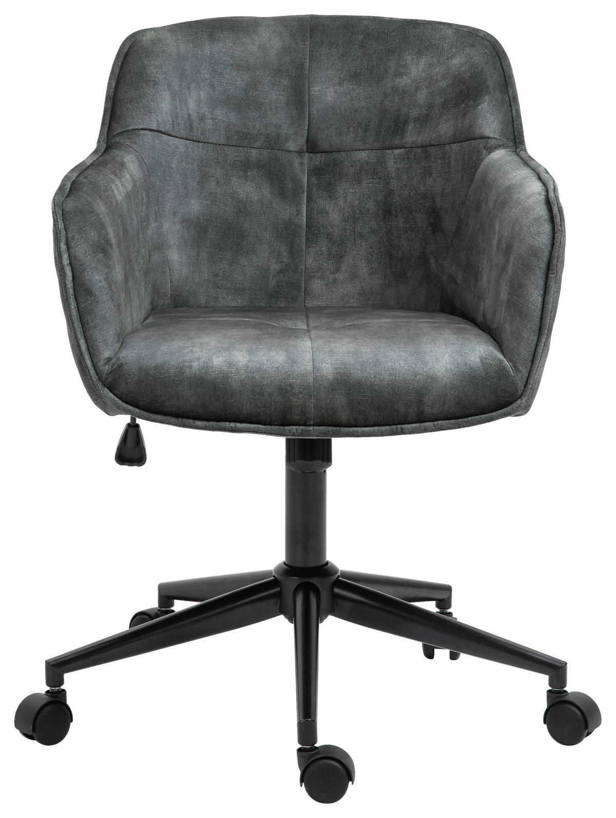 DREHSTUHL  in Samt Grün  - Schwarz/Grün, MODERN, Kunststoff/Textil (57/91/58cm) - MID.YOU