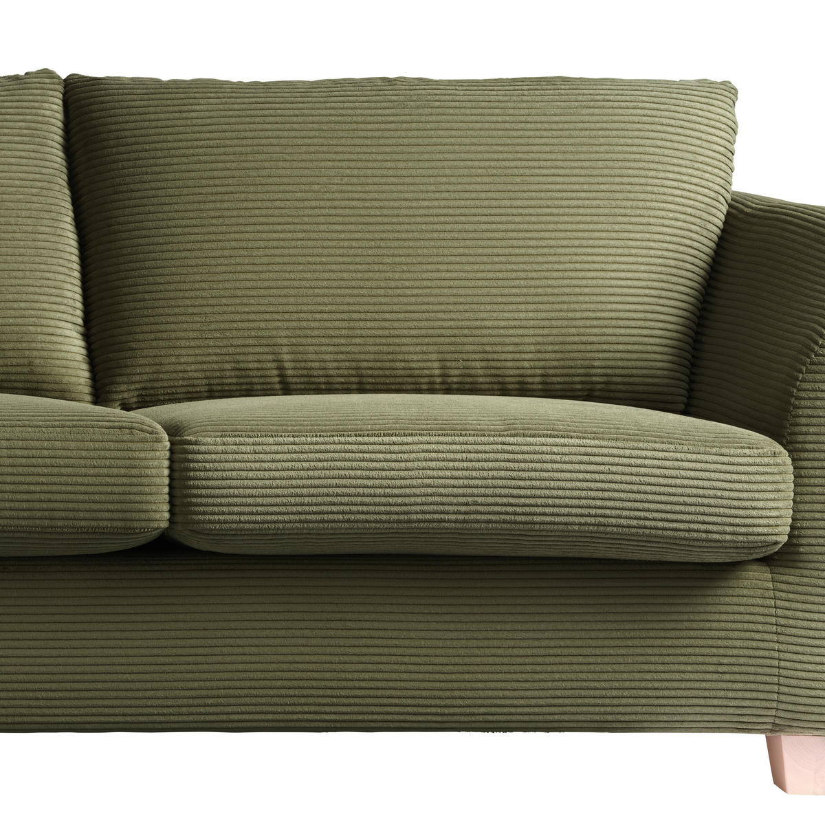 3-SITS SOFFA i manchester grön  - grön/naturfärgad, trä/textil (216/70-85/95cm) - MID.YOU