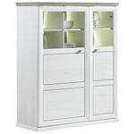 HIGHBOARD  in 110,2/134,3/43 cm  - Weiß/Grau, LIFESTYLE, Glas/Holzwerkstoff (110,2/134,3/43cm) - Hom`in