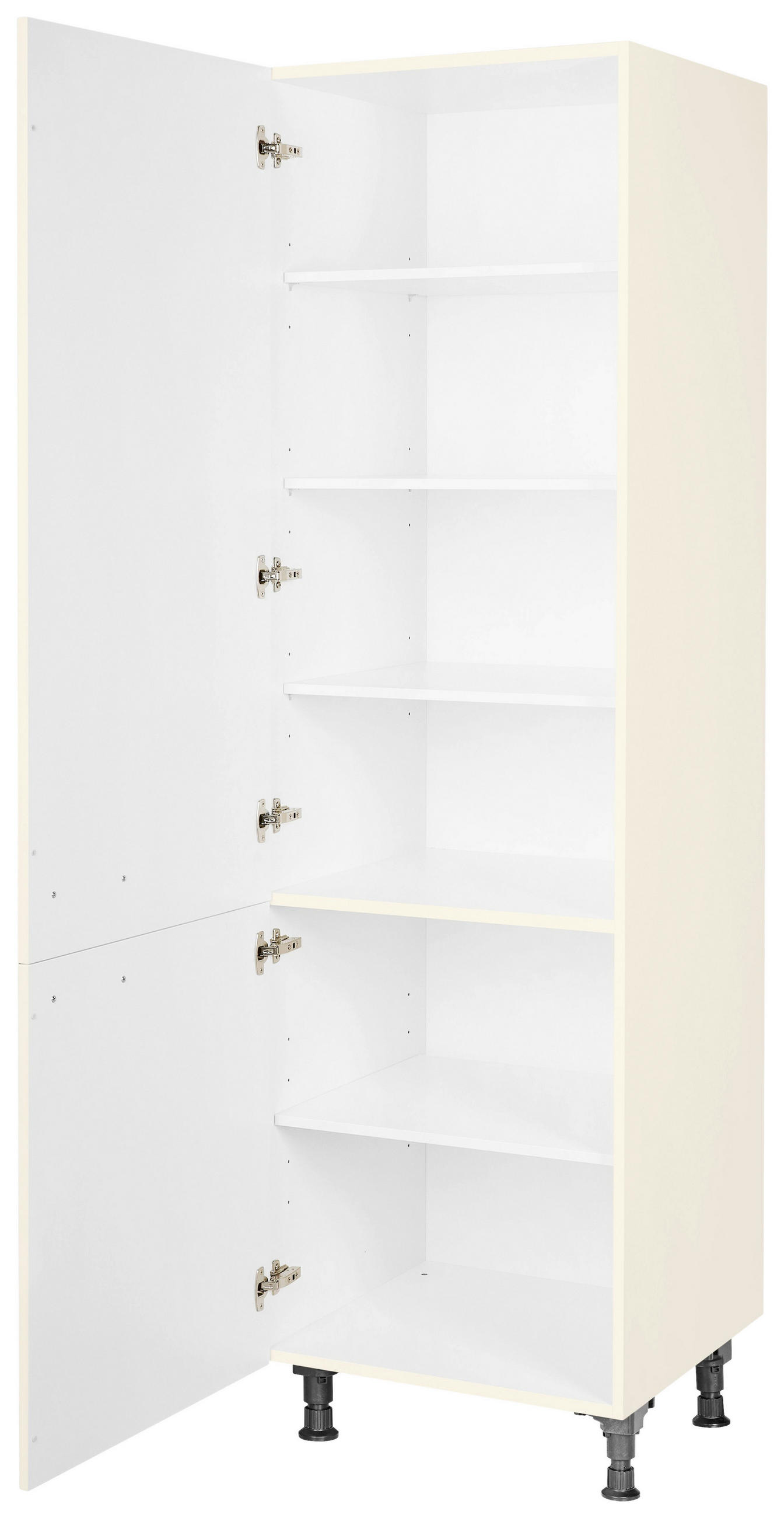 GESCHIRRSCHRANK 60/216,6/58 cm  in Magnolie  - Edelstahlfarben/Magnolie, MODERN, Holzwerkstoff/Metall (60/216,6/58cm) - Nobilia