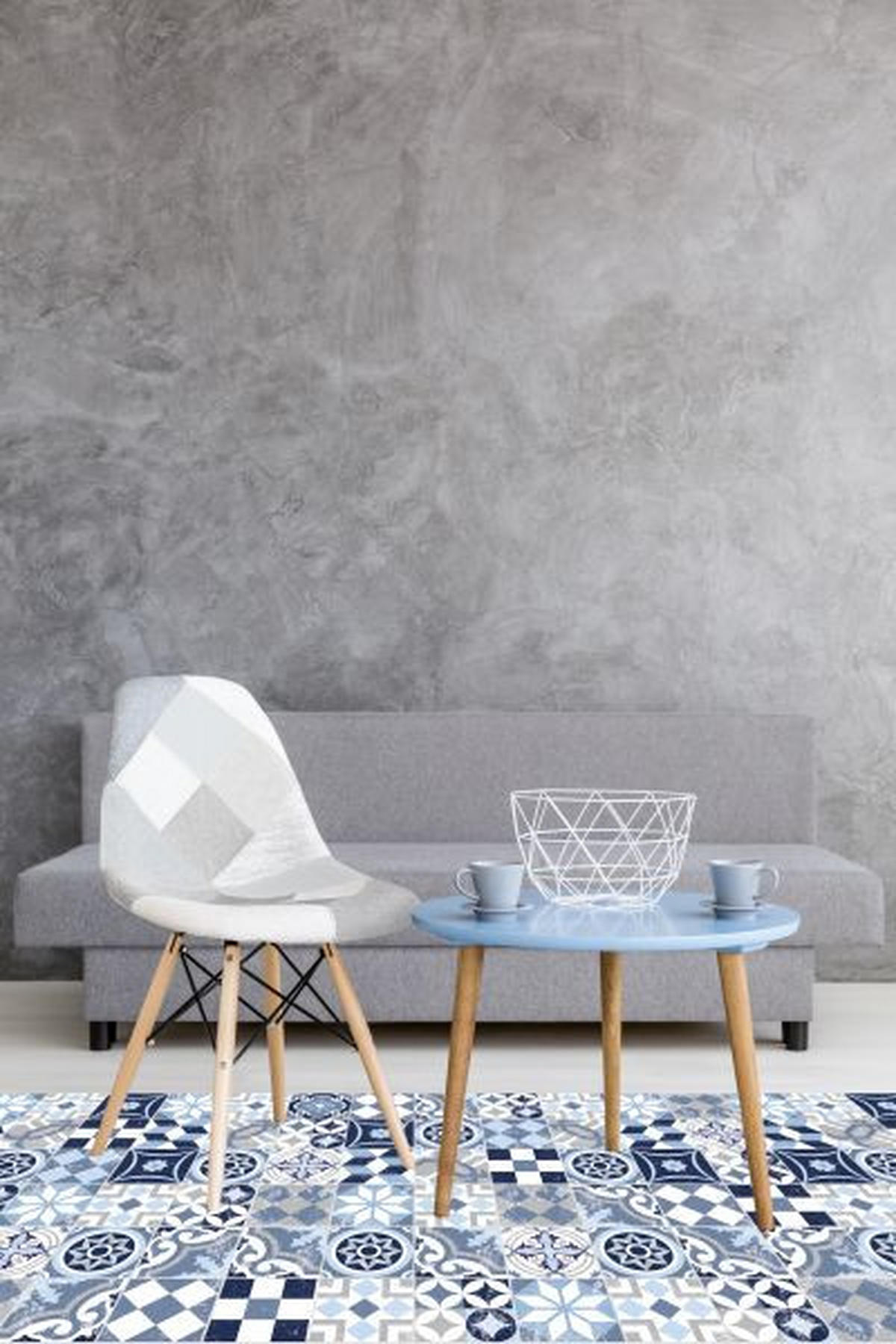 OUTDOORTEPPICH 70/140 cm Blau, Weiß  - Blau/Weiß, LIFESTYLE, Kunststoff (70/140cm)