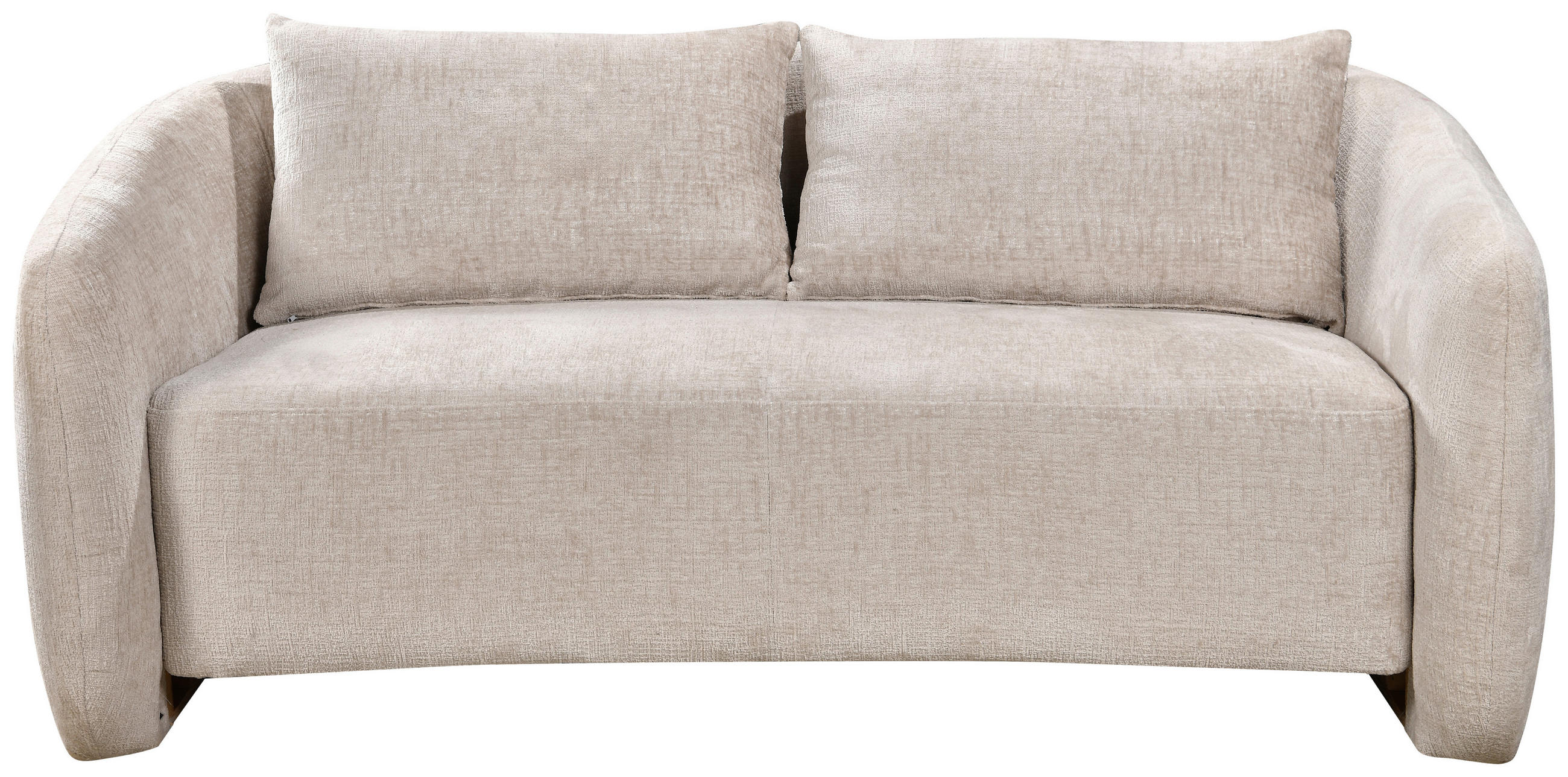 2-SITZER-SOFA Struktur Beige  - Beige/Schwarz, Design, Kunststoff/Textil (183/75/112cm) - Ambia Home