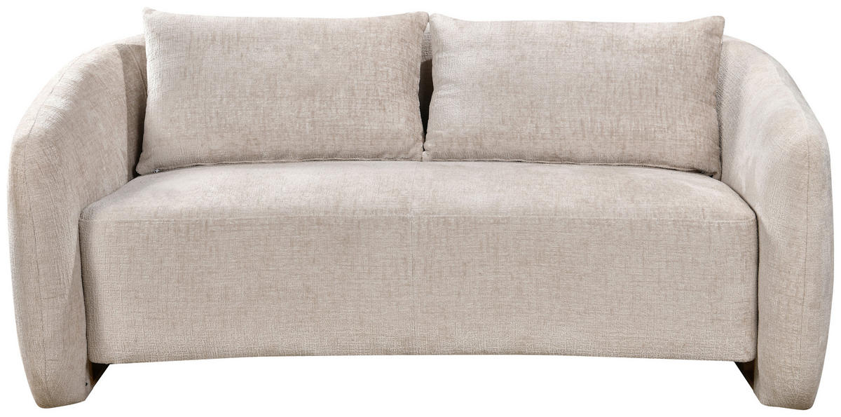 2-SITZER-SOFA Struktur Beige  - Beige/Schwarz, Design, Kunststoff/Textil (183/75/112cm) - Ambia Home