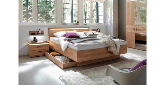 BETT 180/200 cm  in Eiche Bianco  - Eiche Bianco, Natur, Holz (180/200cm) - Linea Natura