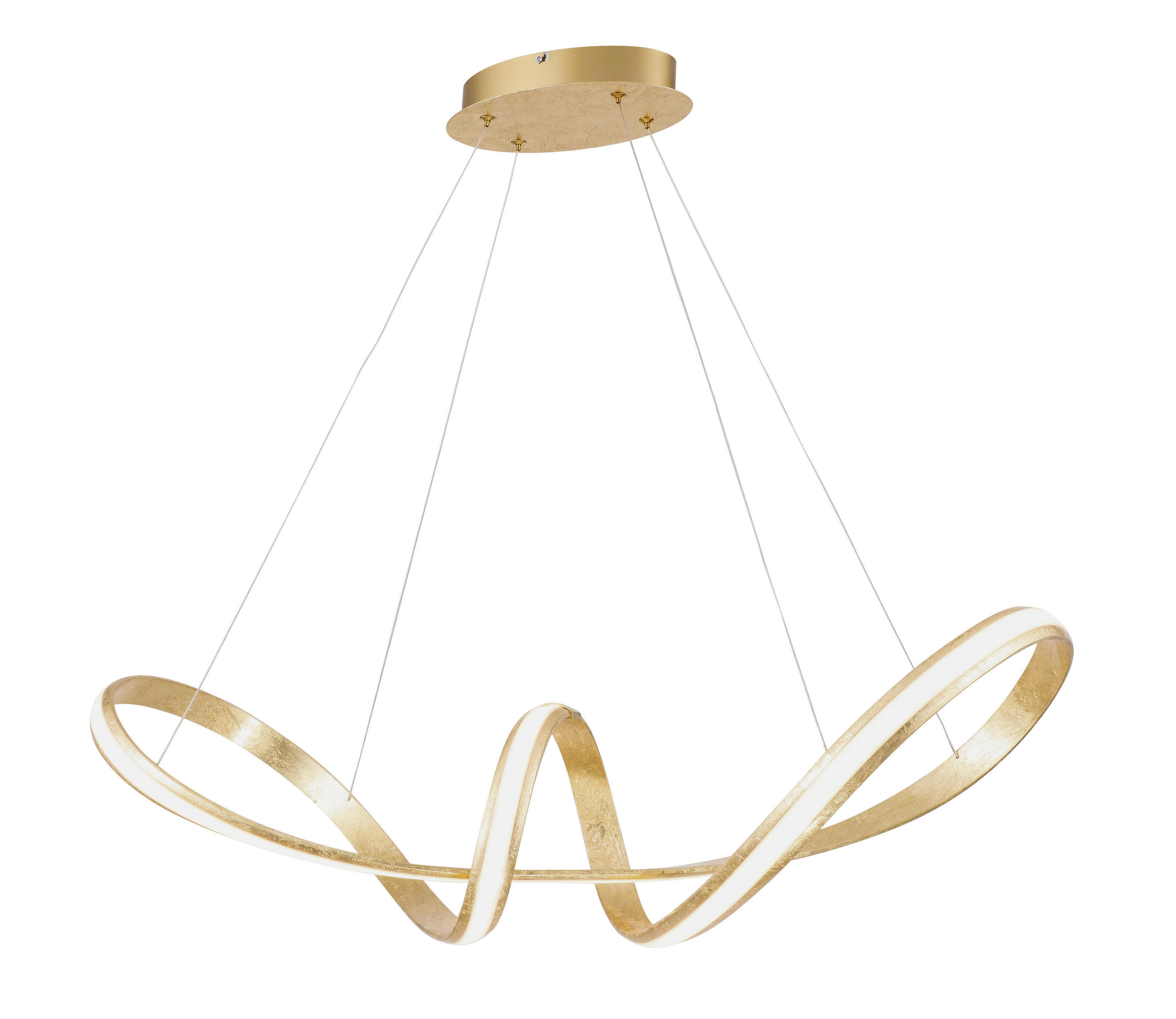 LED-HÄNGELEUCHTE Melinda 91 cm   - Goldfarben, Design, Kunststoff/Metall (91cm) - Paul Neuhaus