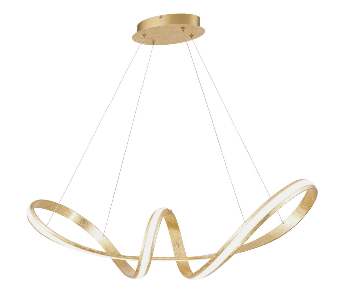 LED-HÄNGELEUCHTE Melinda 91 cm   - Goldfarben, Design, Kunststoff/Metall (91cm) - Paul Neuhaus