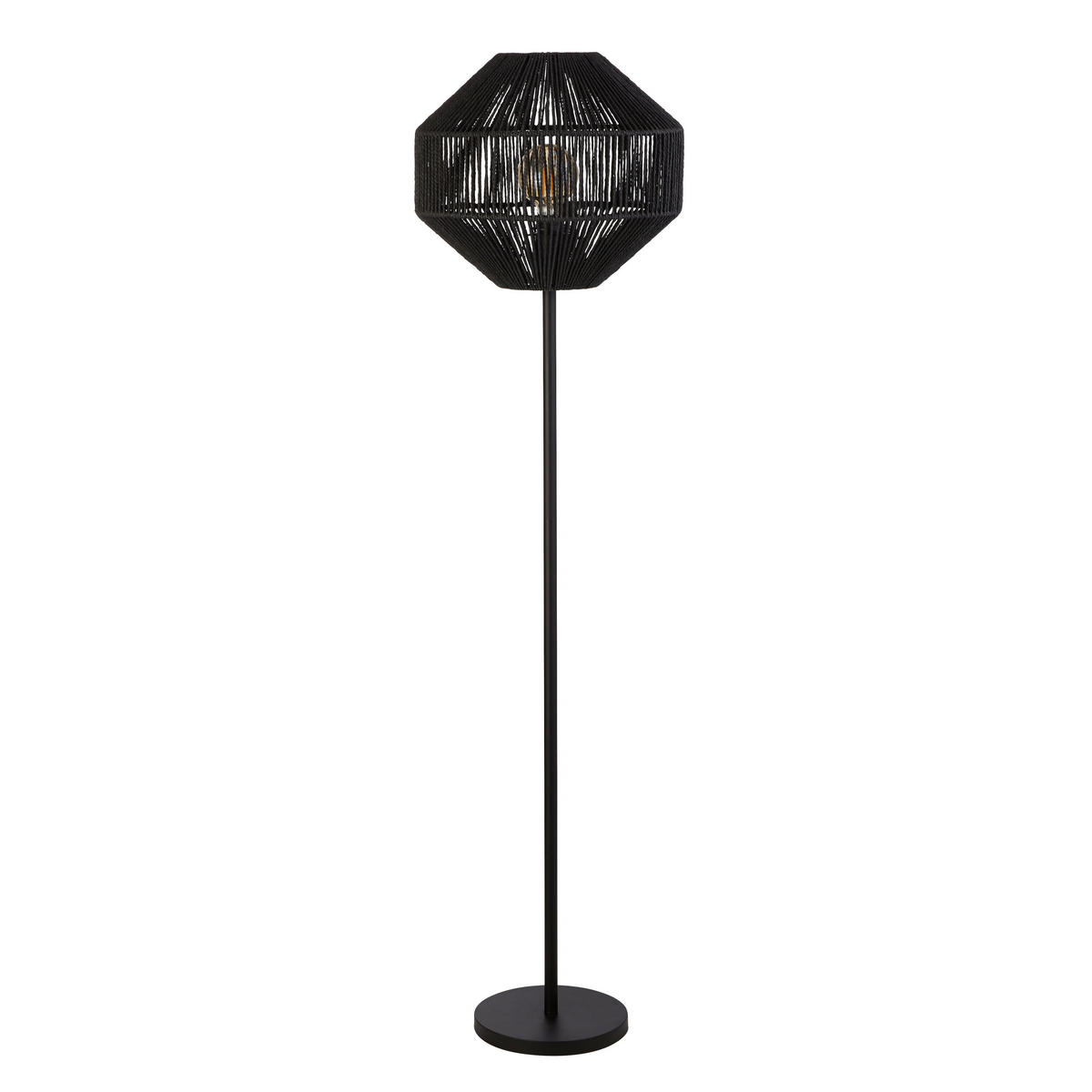 GOLVLAMPA Wicker 41/155 cm    - svart, Basics, metall/textil (41/155cm)