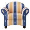 SESSEL in Mikrofaser Blau  - Wengefarben/Blau, Konventionell, Holz/Textil (90/84/80cm) - Livetastic