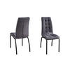 STUHL-SET 2 Stück  in Textil  - Hellgrau/Schwarz, Design, Textil/Metall (42/103/58,5cm) - Livetastic