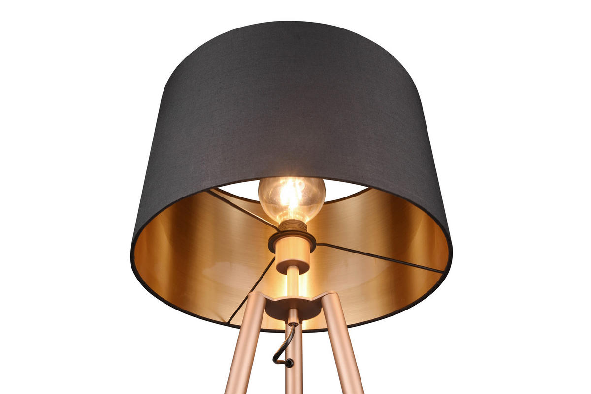 PODNA LAMPA Colette  - zlatna/braon, Dizajnerski, metal/tekstil (57/152,5cm)