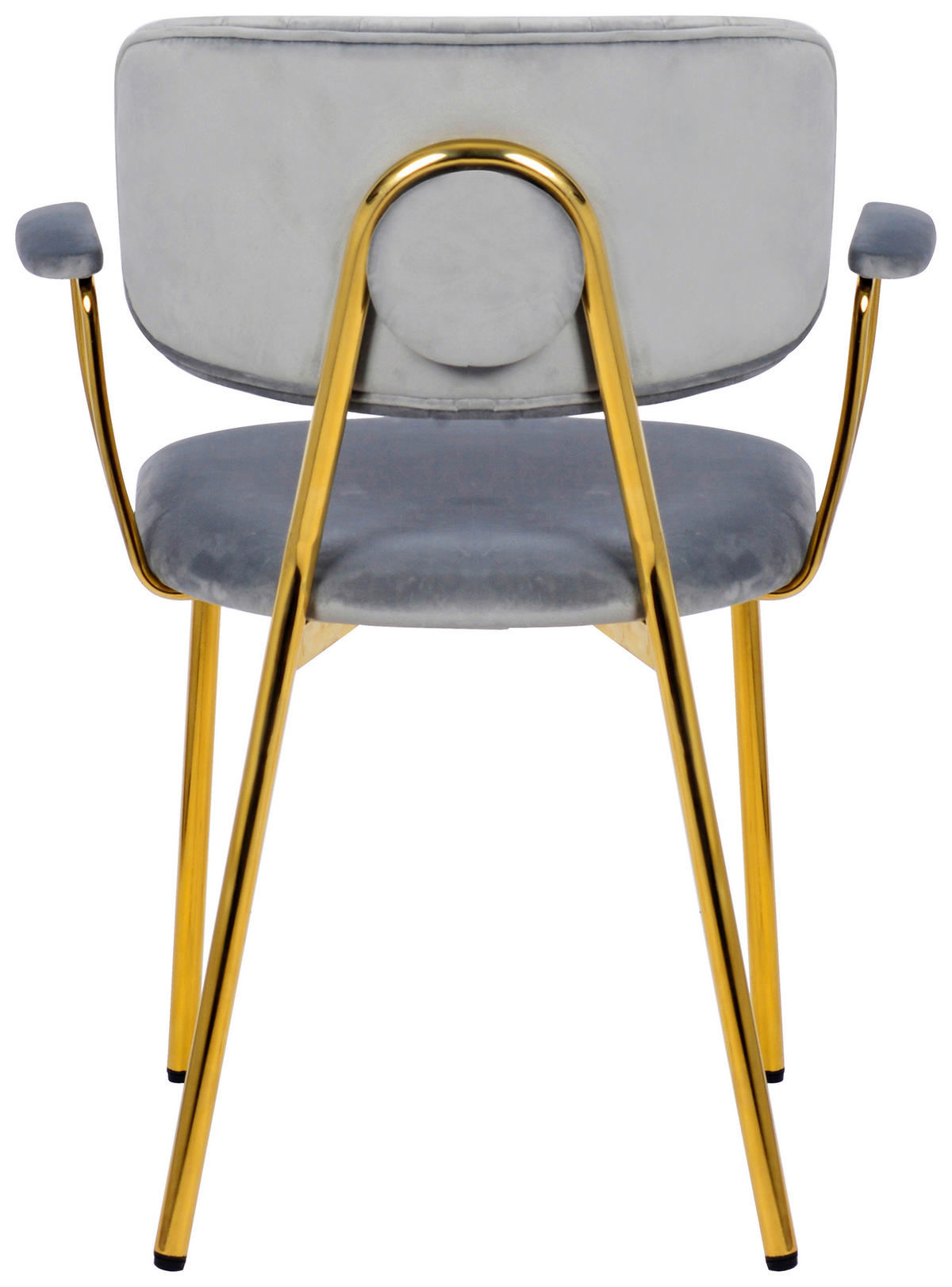 STUHL-SET 2 Stück  in Eisen  - Goldfarben/Grau, Design, Kunststoff/Metall (63/80/51cm) - Kayoom