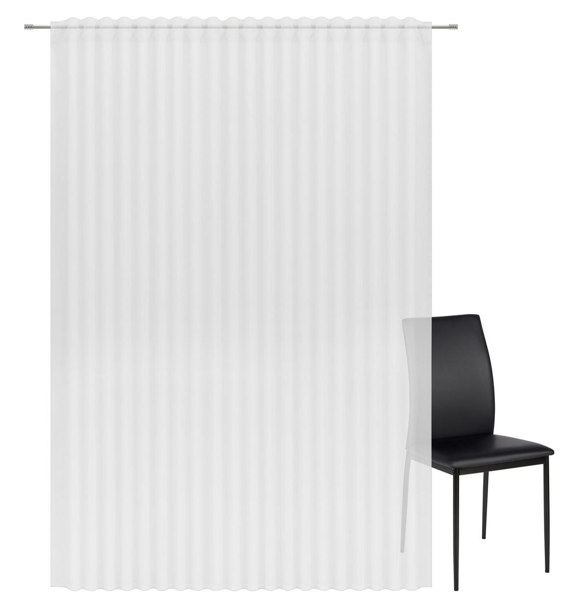 HOTOVÝ ZÁVĚS, průhledné, 300/245 cm - bílá, Basics, textil (300/245cm) - Esposa
