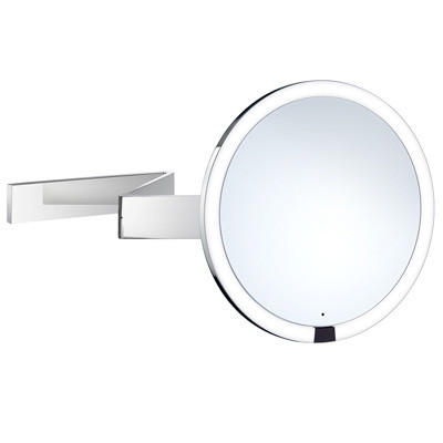 SCHMINKSPIEGEL     - Chromfarben, Glas/Metall (20/12,7/34cm) - Smedbo