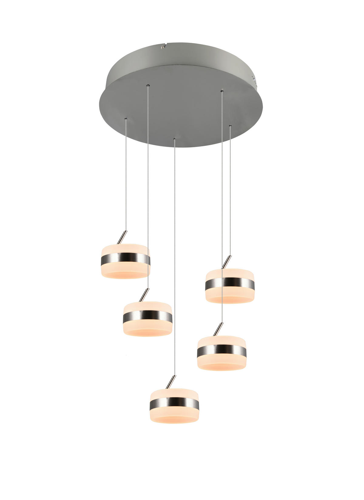 LED-HÄNGLAMPA DIOS 45/150 cm  - vit/nickelfärgad, Design, metall/plast (45/150cm) - Trio Leuchten