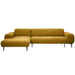 ECKSOFA in Chenille Currygelb  167/311 cm  - Currygelb/Schwarz, Design, Textil/Metall (167/311cm) - Xora