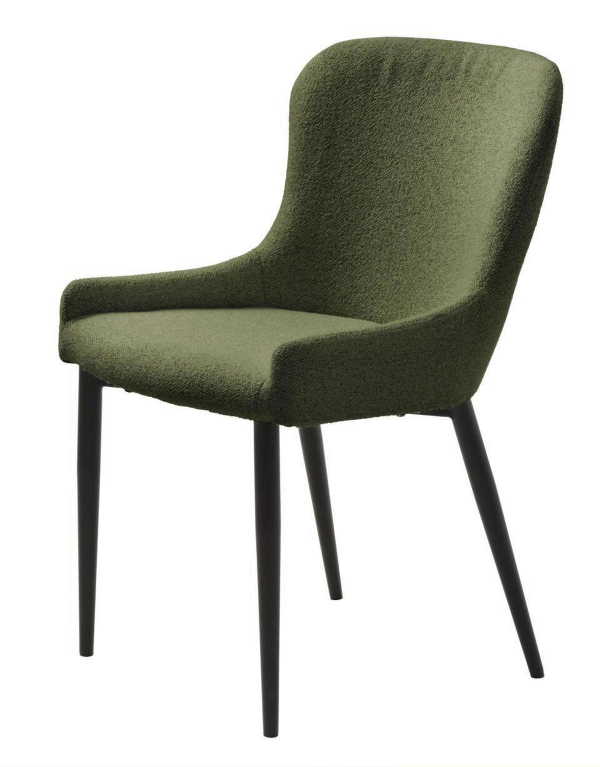 STOL 2 styck bouclé  - grön/svart, Modern, metall/textil (52/82/60cm) - Livetastic