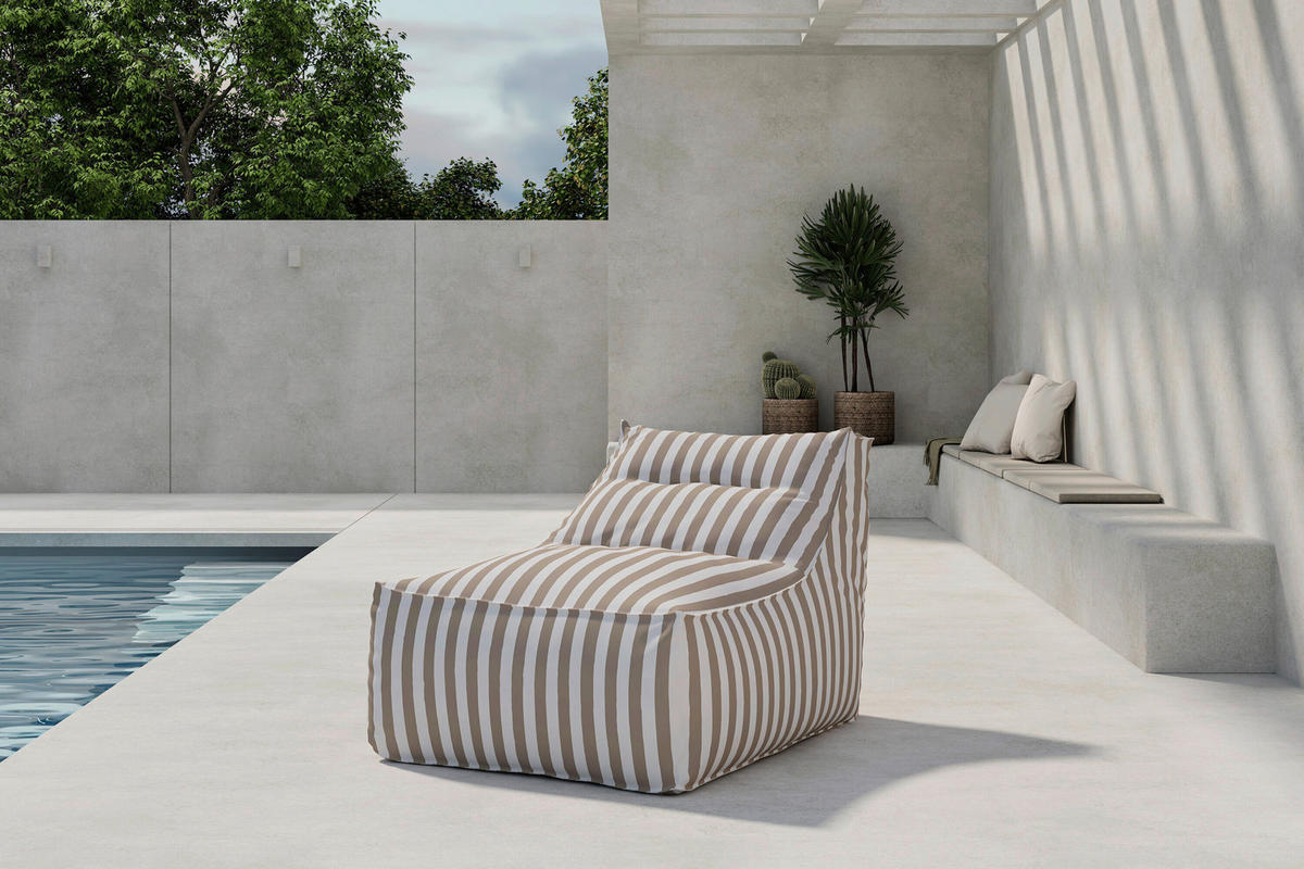 LOUNGESESSEL  - Beige/Weiß, MODERN, Textil (90/83/118cm)