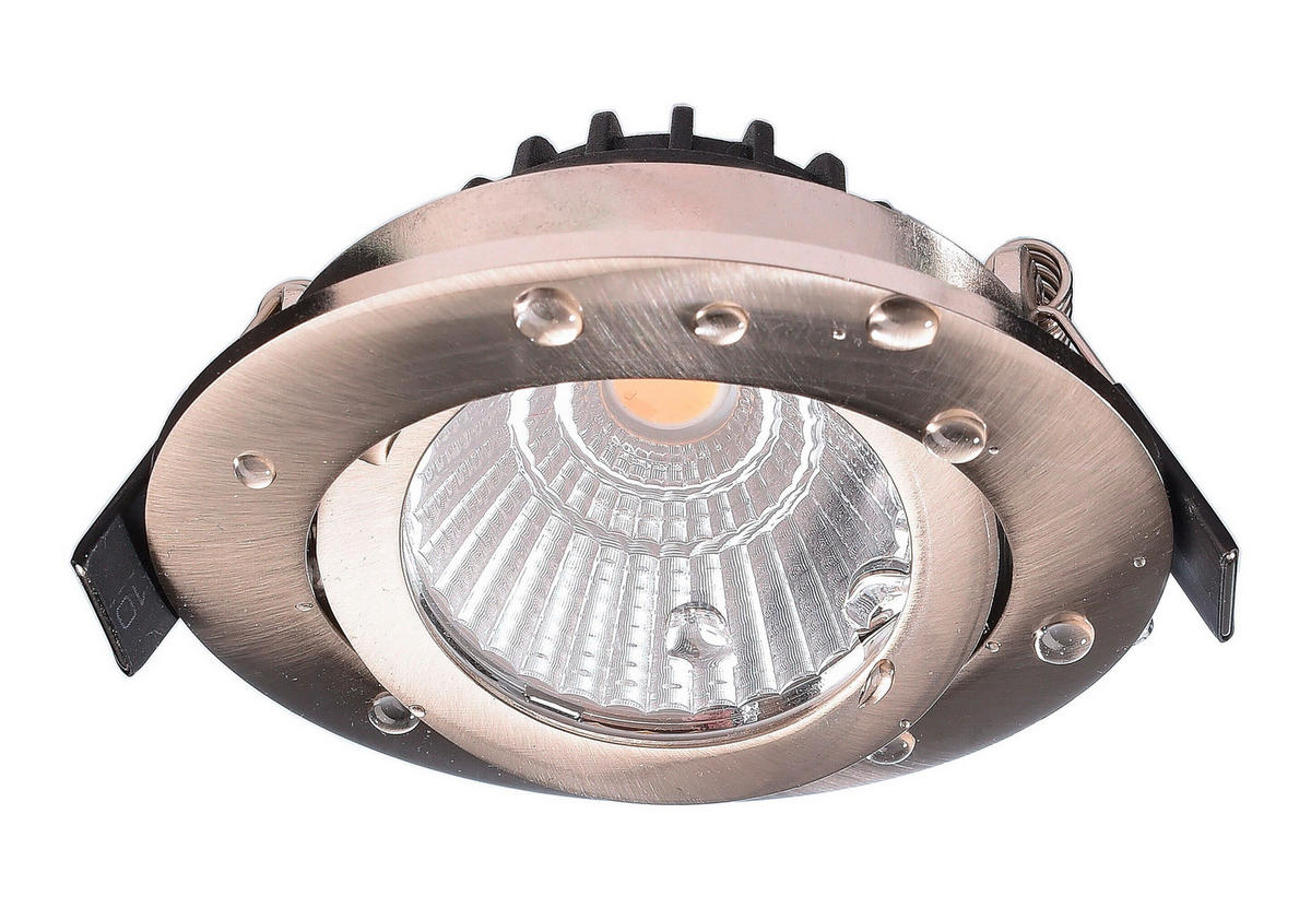 LED-EINBAUSPOT 8,2/8,2/4,1 cm   - Nickelfarben, KONVENTIONELL, Metall (8,2/8,2/4,1cm)