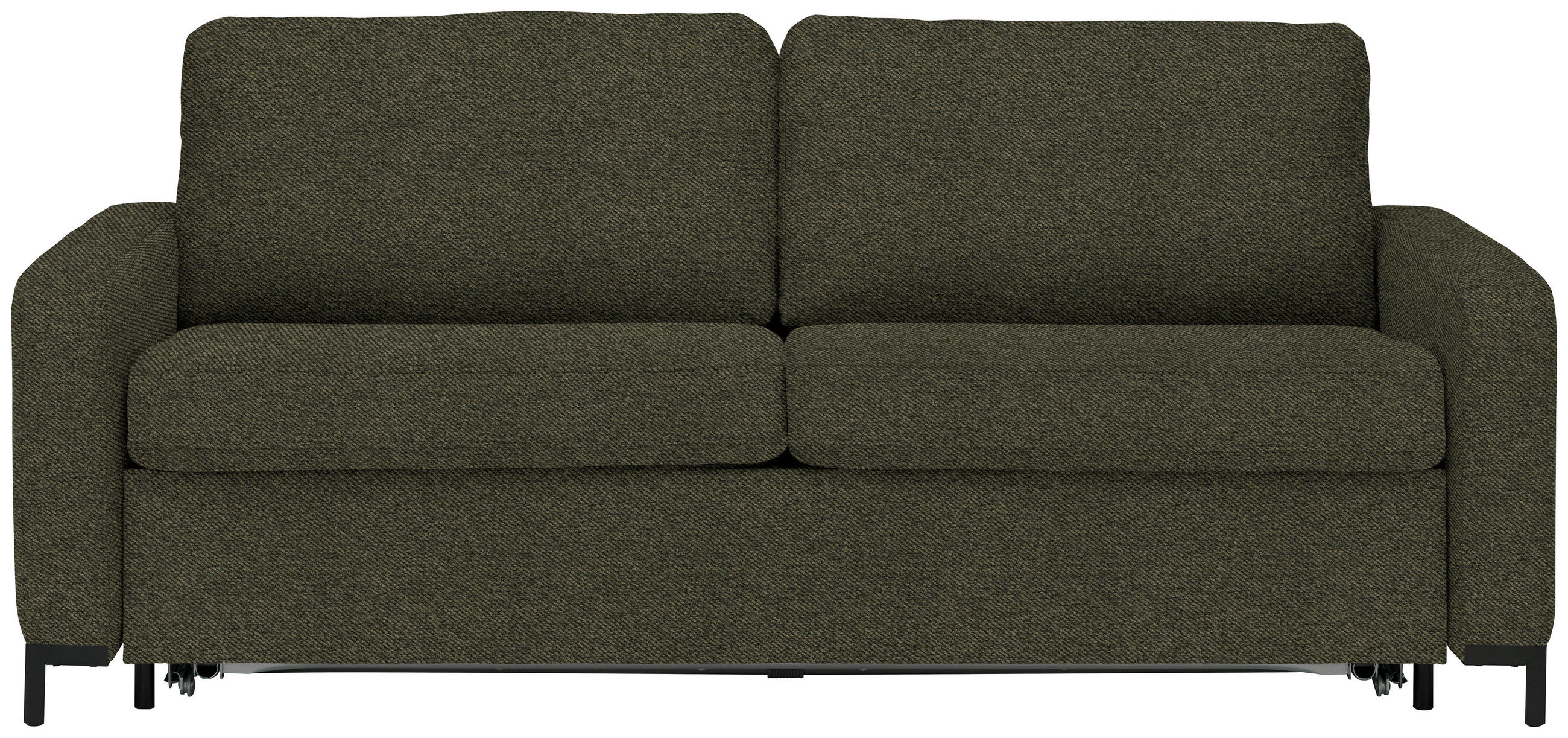 BÄDDSOFFA i vävt tyg mörkgrön  - svart/mörkgrön, Klassisk, metall/textil (187/84/97cm) - Livetastic